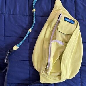 Kavu Neon Lemon Crossbody Rope Sling Bag